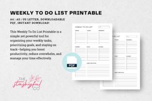 Weekly to Do List Printable PDF Graphic by The Stashyful · Creative Fabrica
