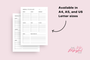 Weekly to Do List Printable PDF Graphic by The Stashyful · Creative Fabrica