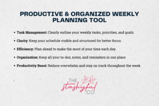 Weekly to Do List Printable PDF Graphic by The Stashyful · Creative Fabrica