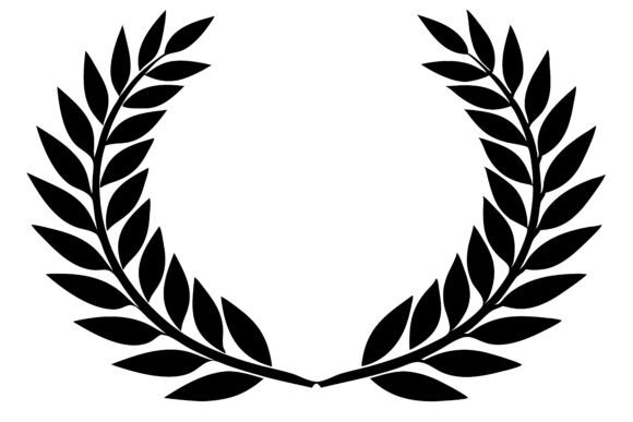 Black Laurel Wreath Silhouette Graphic Crafts By Md Abu Saeid