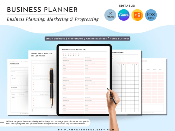 Business Planner Printable, Business