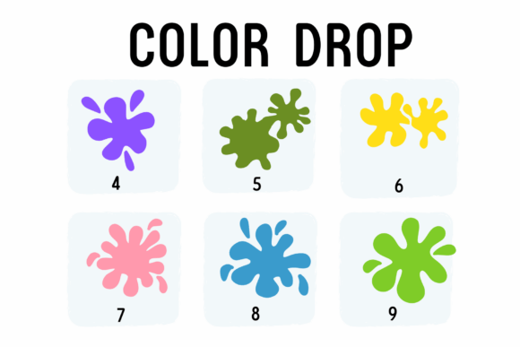 Color Drop Font PNG with transparent background - Preview 3
