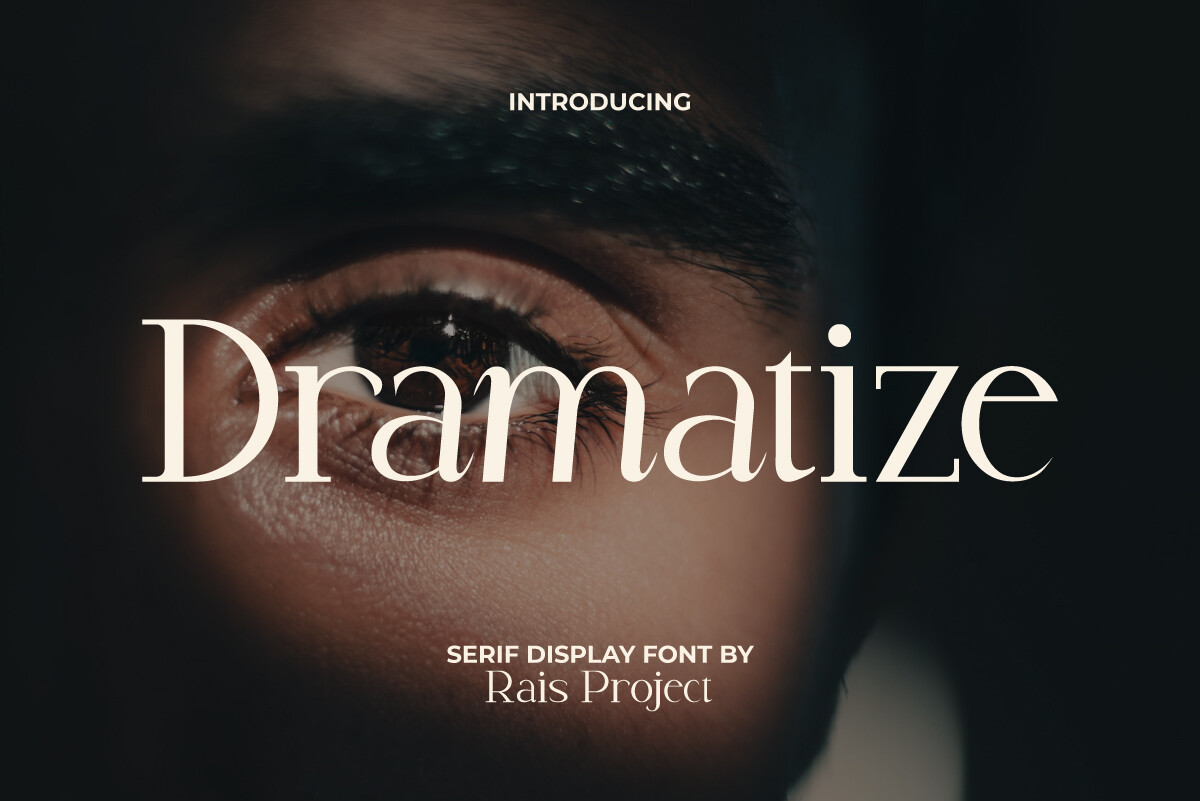 Modern serif display with dramatic impression