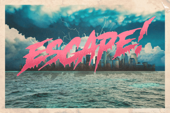 Escape! Font PNG with transparent background - Preview 1