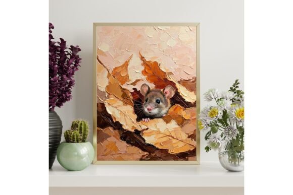 Festive Mouse Wall Art Print