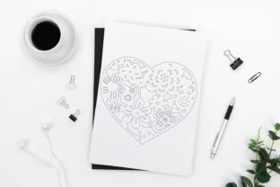 Floral Heart Frame Paper Cut Svg File Graphic by Mesha Creations ...