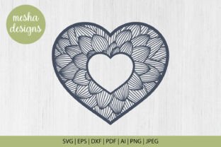 Flower Heart Frame Svg Cut File Graphic by Mesha Creations · Creative ...