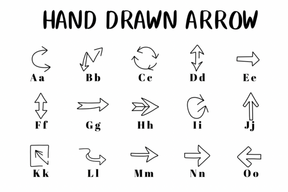 Hand Drawn Arrow Font - Preview 1
