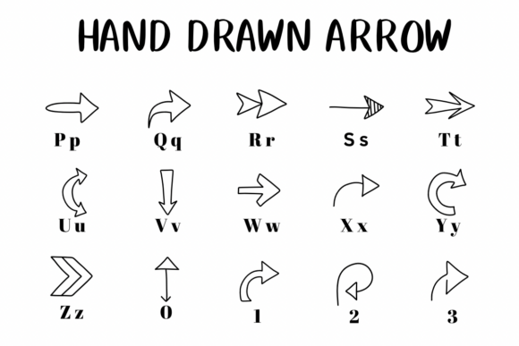 Hand Drawn Arrow Font - Preview 2