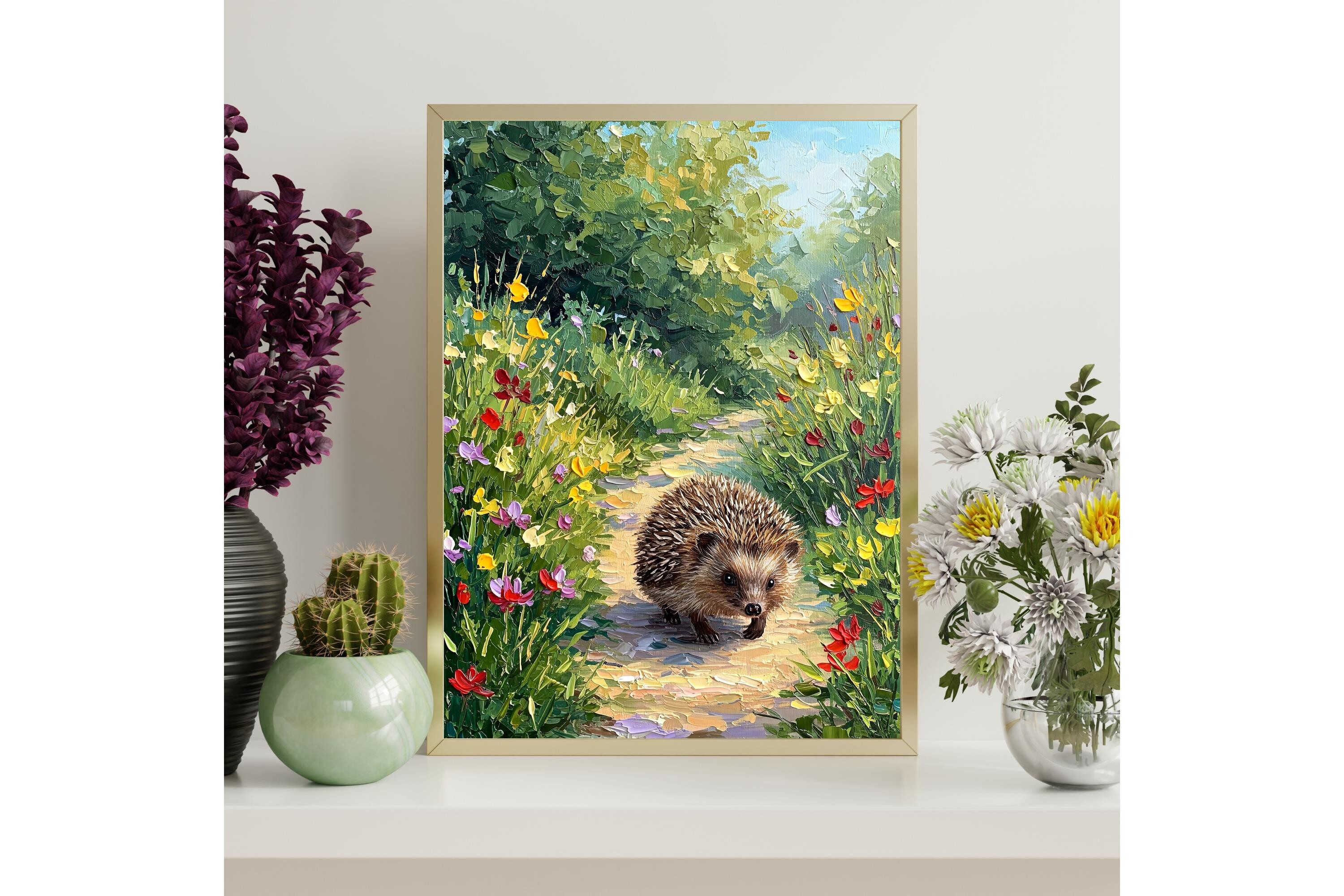 Hedgehog Garden Path Wall Art