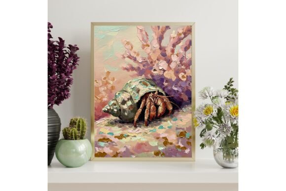 Hermit Crab Coral Reef Printable Wall