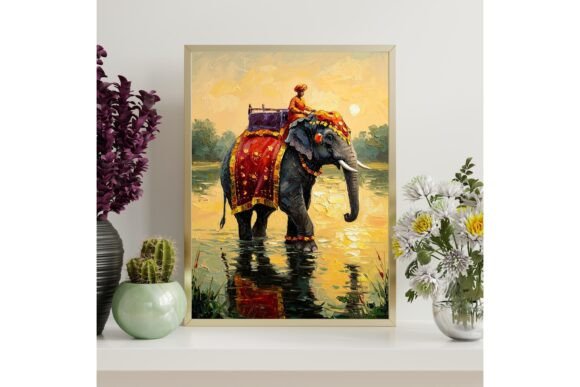 Indian Ceremonial Elephant Printable Art