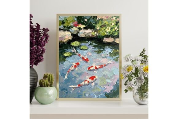 Koi Fish Pond Printable Wall Art
