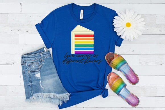 LGBT Rainbow Cake Applique Embroidery