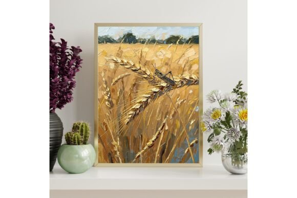 Locust Wheat Field Printable Art