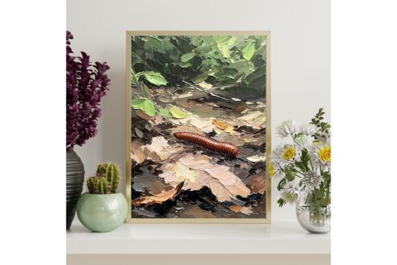 Millipede Impasto Painting Print