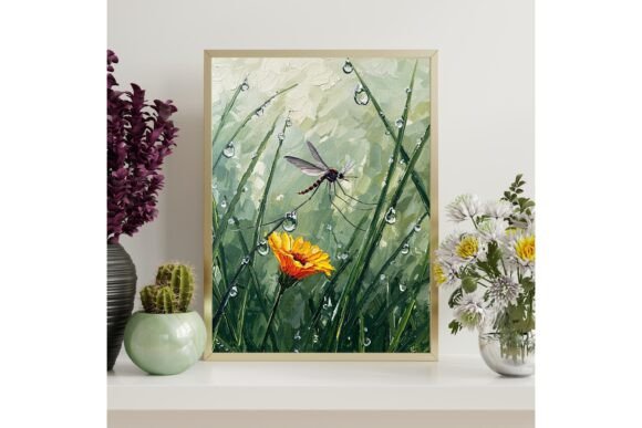 Mosquito Dew Wall Art Print