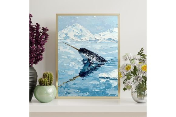 Narwhal Painting Printable Wall Decor