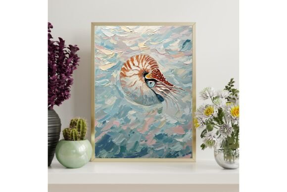 Nautilus Shell Painting Print