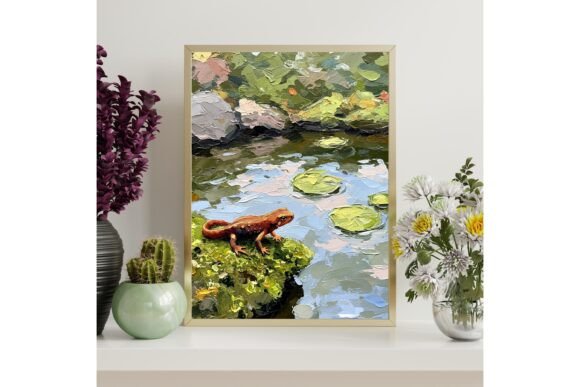 Newt Painting Printable Wall Art