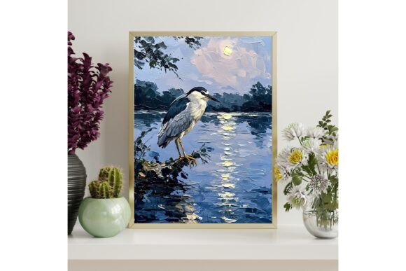 Night Heron Printable Wall Art