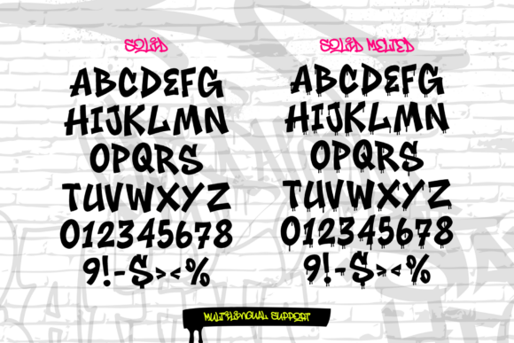 Noctra Drip Font PNG with transparent background - Preview 6