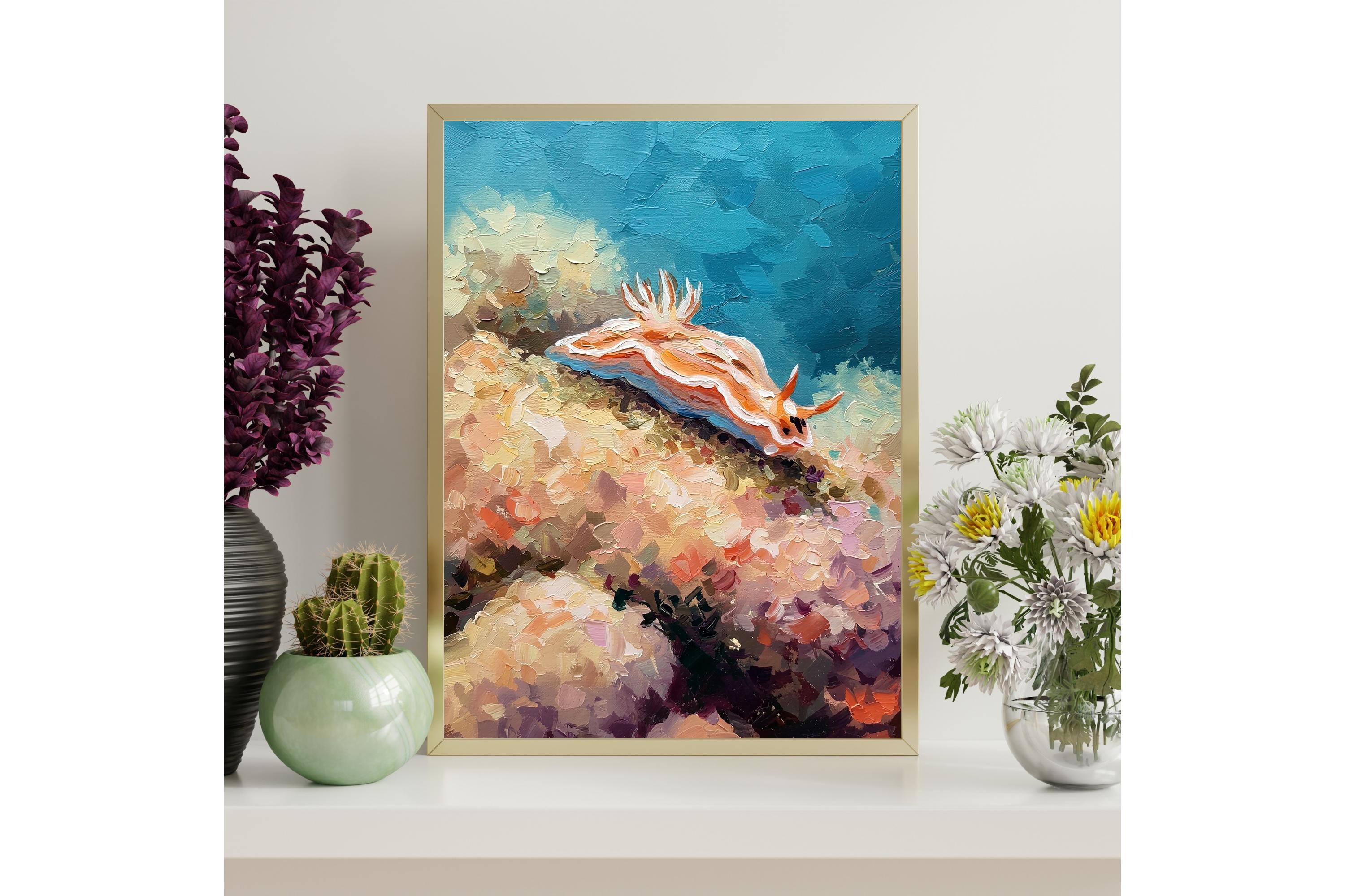 Nudibranch Painting Printable Wall Art