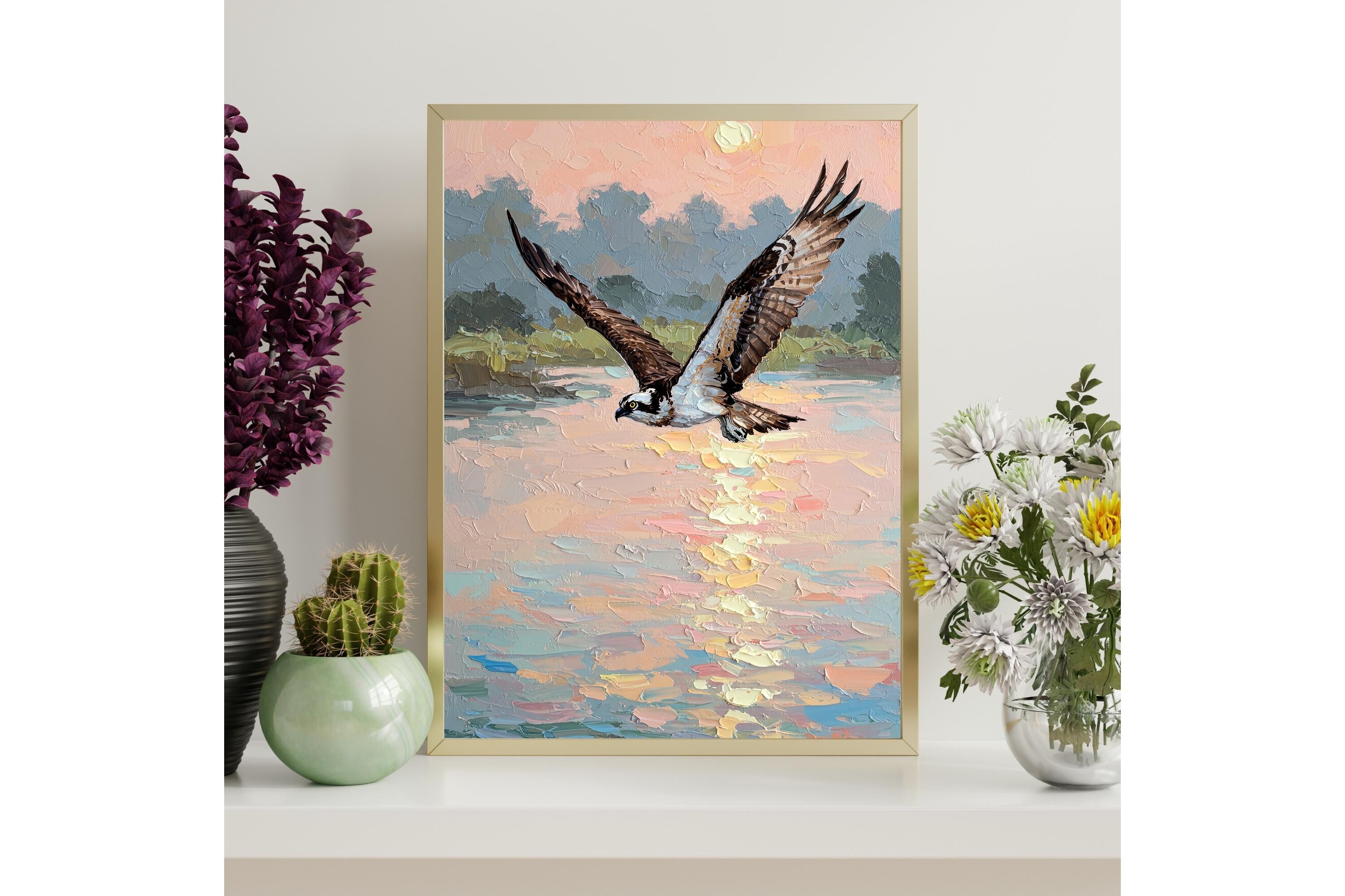 Osprey Bird Painting Printable Wall Art