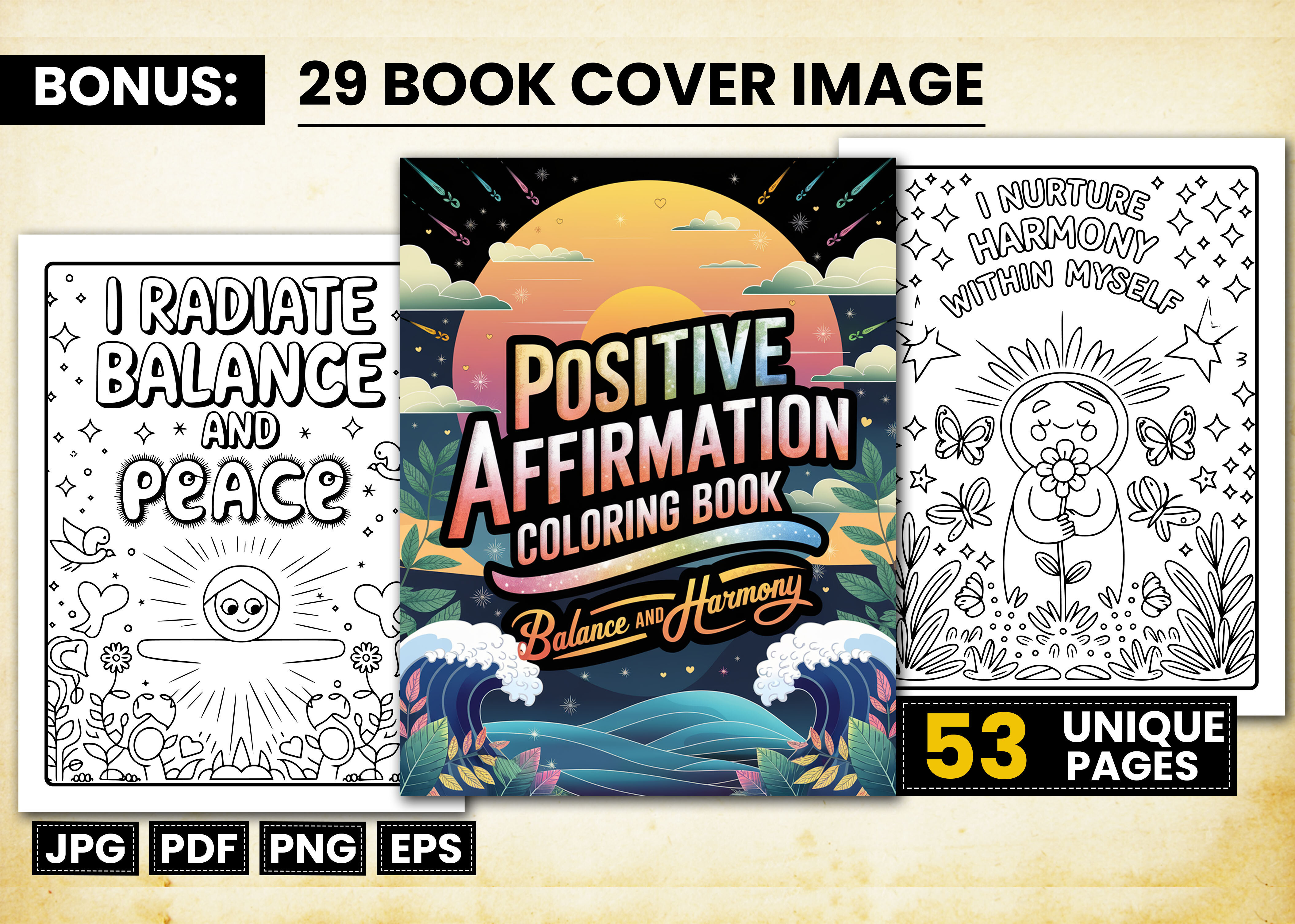 Positive Affirmation Coloring Book Pages Graphic by MH Design Nest ...