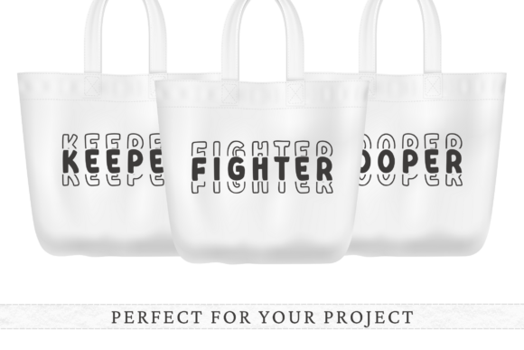 Quirky Stacked Font PNG with transparent background - Preview 3