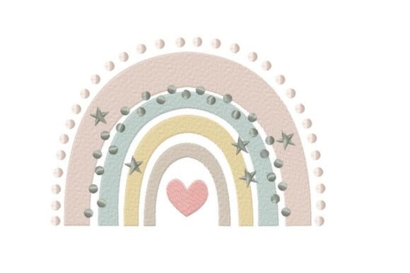 Rainbow Boho Embroidery Design