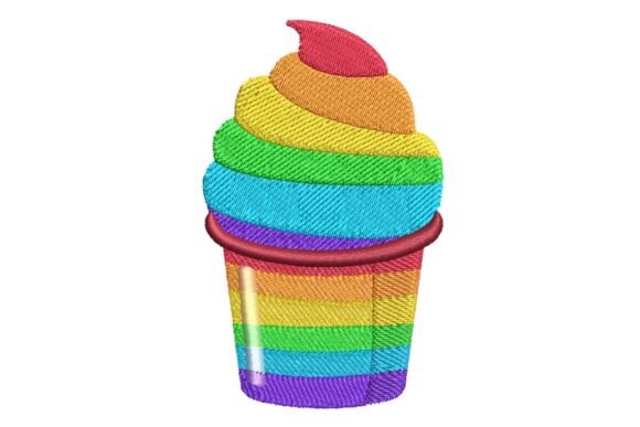 Rainbow Swirl Dessert Cup