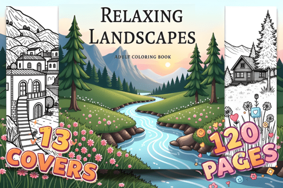 Relaxing Landscapes Coloring Pages