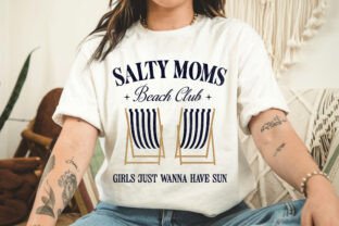 Retro Summer PNG Salty Moms Beach Club Graphic by Yvaine · Creative Fabrica