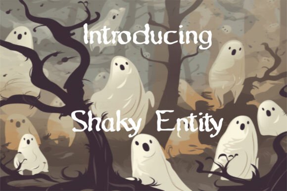 Shaky Entity Font PNG with transparent background - Preview 1