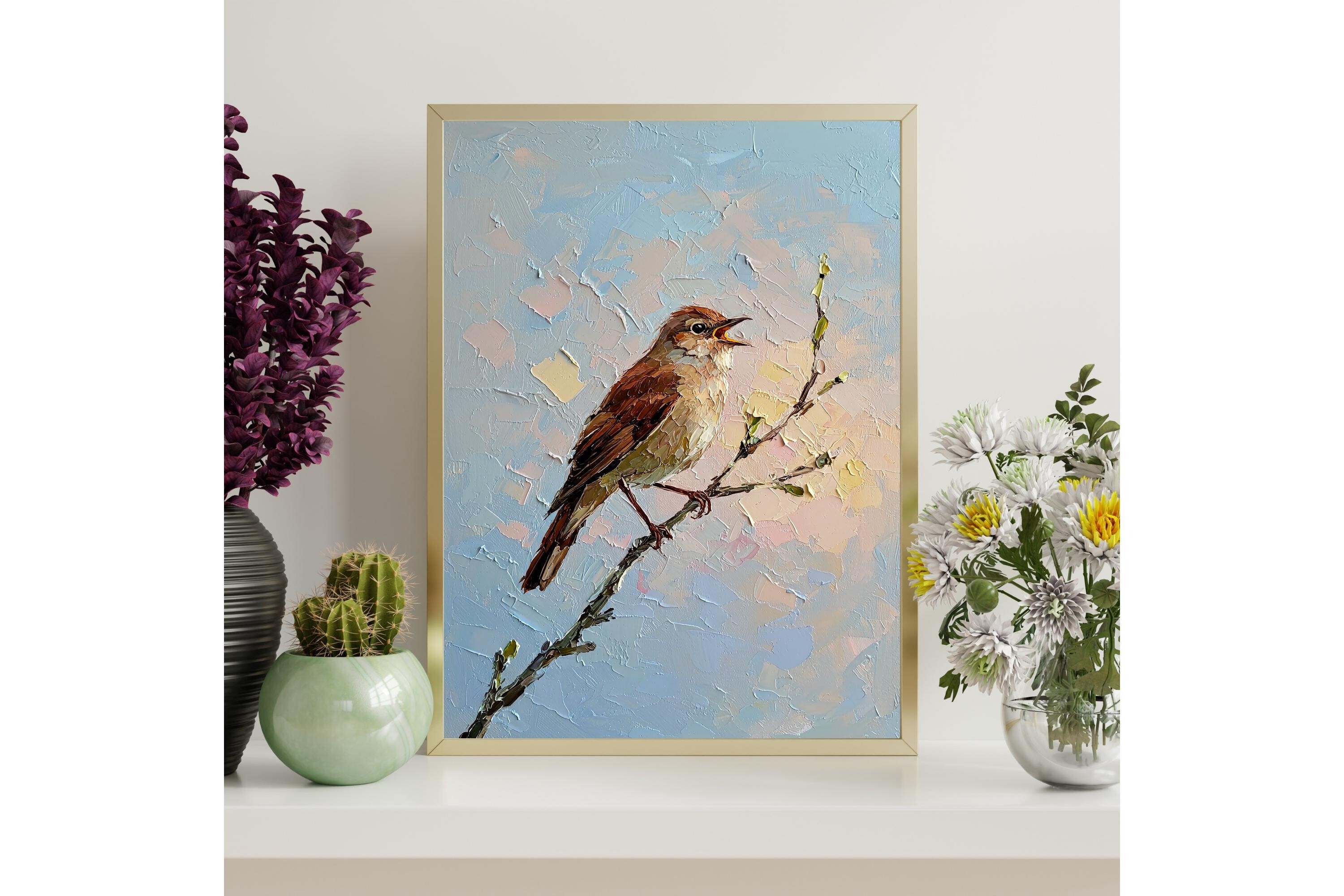 Singing Bird Printable Wall Art