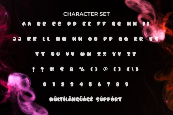 Smoke Bomb Font PNG with transparent background - Preview 4