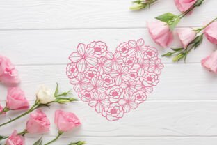Split Floral Heart Frame Svg Cut File Graphic by Mesha Creations ...