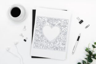 Square Floral Heart Frame Svg Card Graphic by Mesha Creations ...