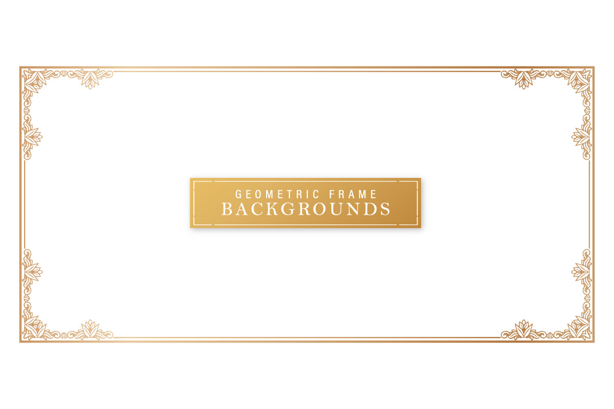 Rectangle Frame Corner Ornamental Design