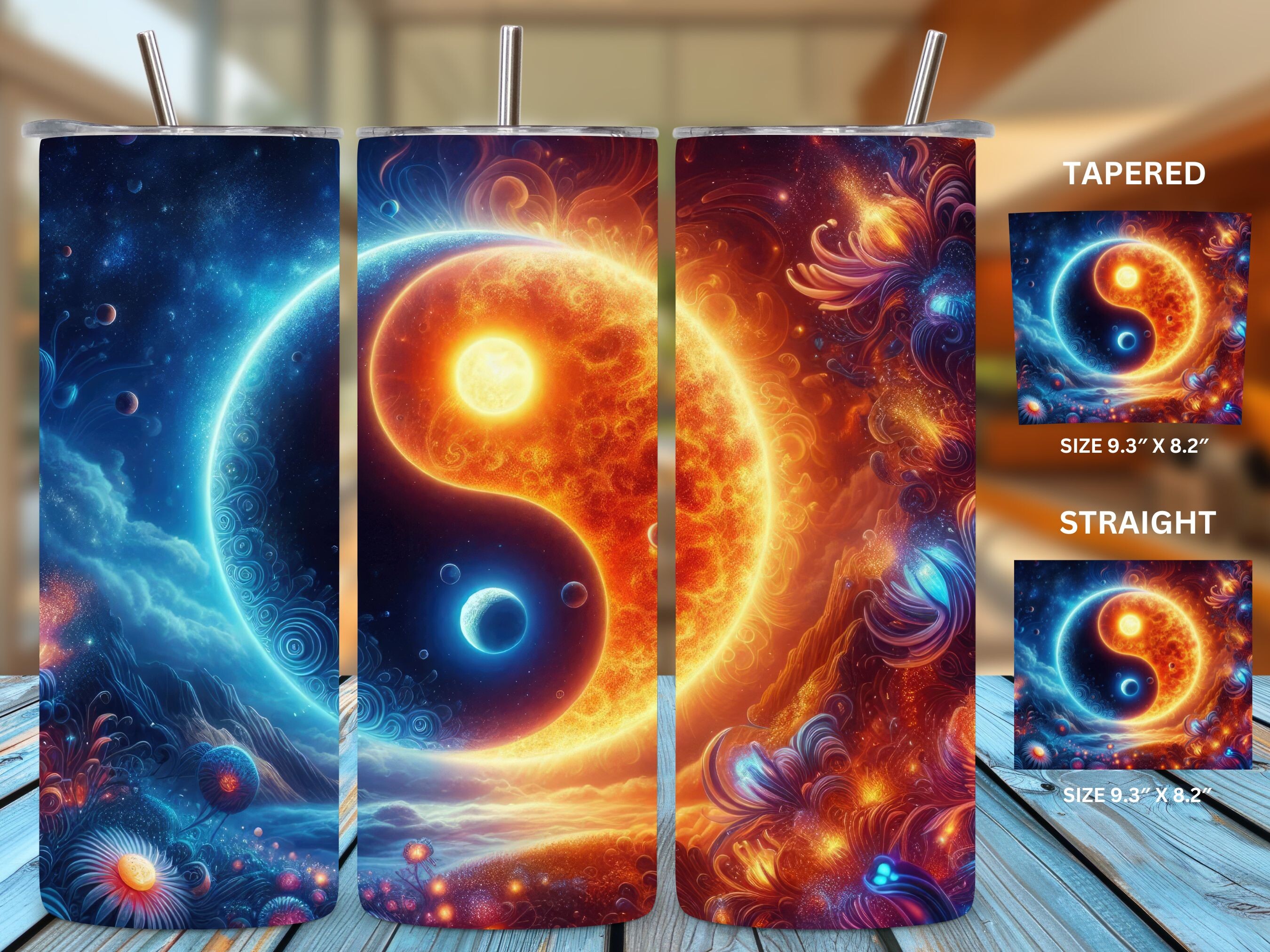 20oz Sun Moon Tumbler Wrap Graphic by Puma Prints · Creative Fabrica