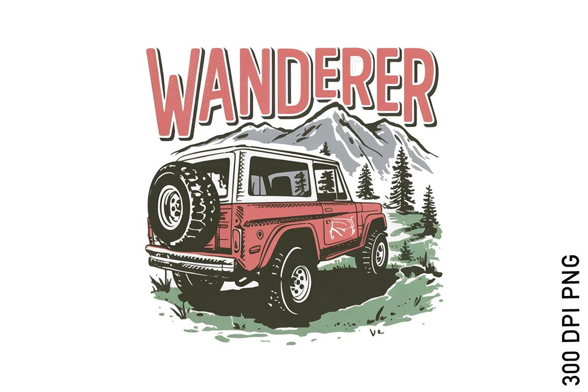 Wanderer Graphics 4wd Offroad Wanderer Outdoor Distressed Graphic by FreeSublimations ...