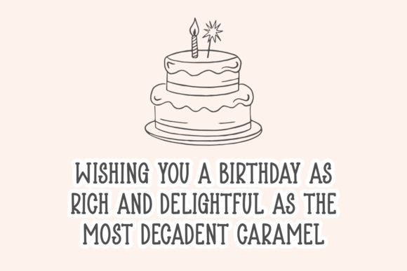Birthday Caramel Font - Preview 1