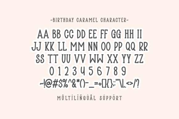 Birthday Caramel Font - Preview 2