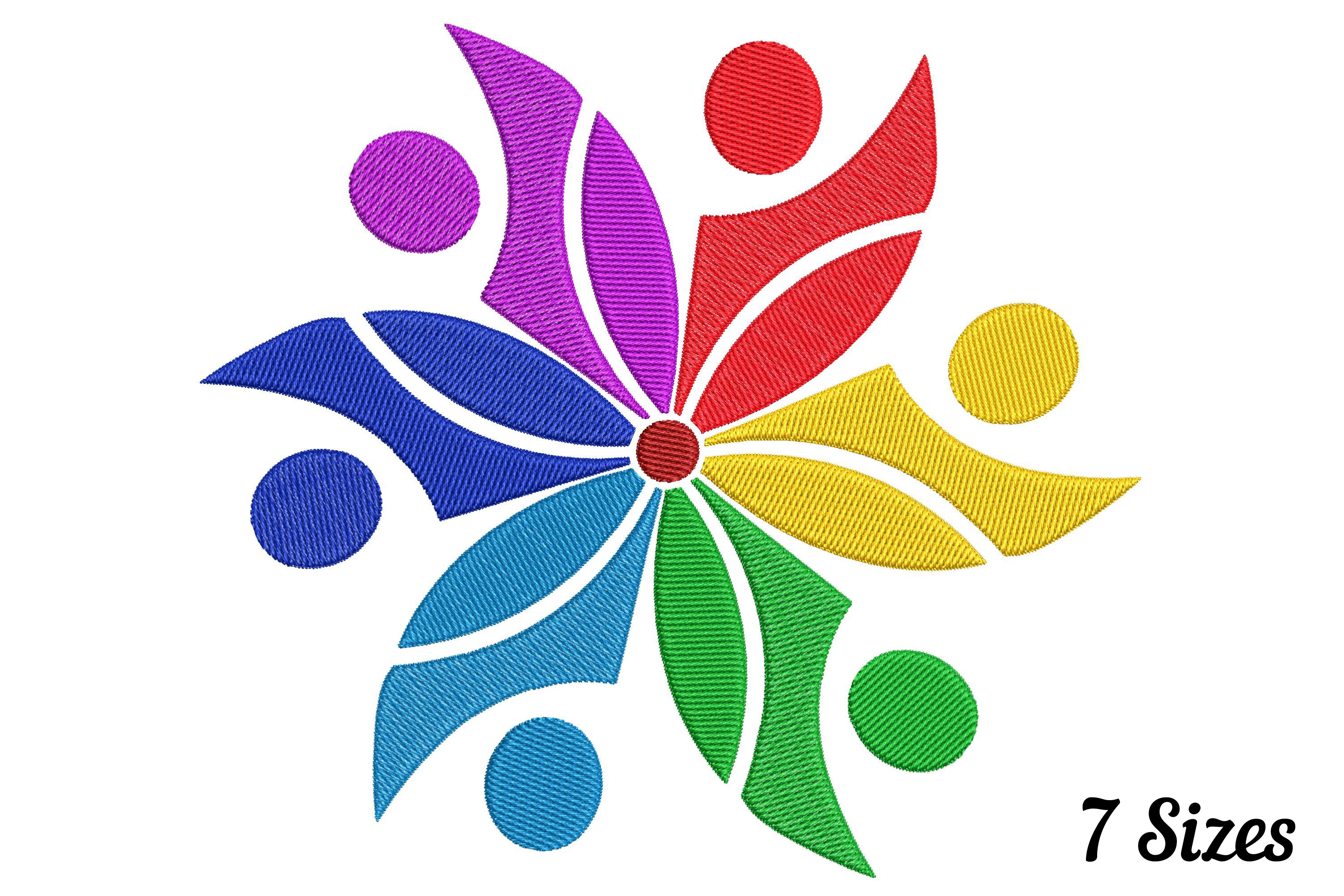 Colorful Floral Round Mandala