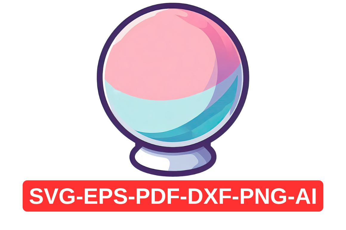 Crystal Ball Art SVG, Vector Clipart Graphic by Artful Assetsy ...