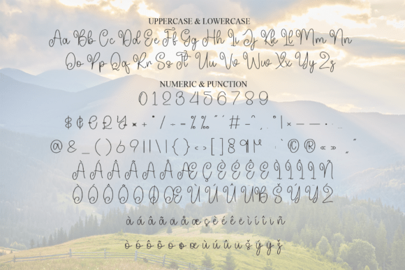 Highland Sunshine Font PNG with transparent background - Preview 6