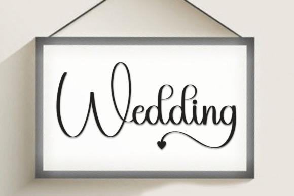 Highlight Wedding Font font preview - 5