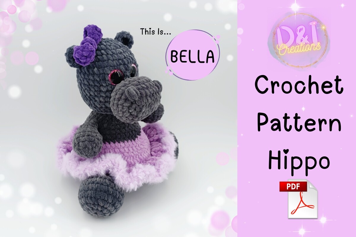 Hippo Cute Crochet Pattern Amigurumi Pdf
