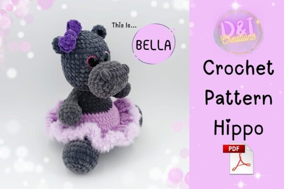 Hippo Cute Crochet Pattern Amigurumi Pdf
